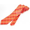 Kravata Lee-Openheimer hedvábná kravata oranžová kostka