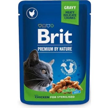 Brit Premium Cat Sterile taštičky kuracinka 24 x 100 g