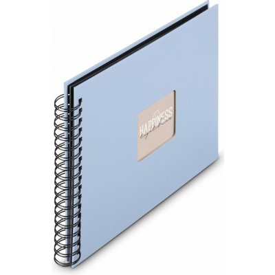 Hama album klasické spirálové FINE ART 28x24 cm, 50 stran, lagoon, černé listy – Hledejceny.cz