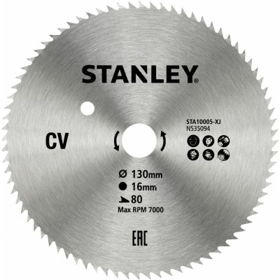 Stanley 10005 Pilový kotouč pro příčné řezy 130 x 16 mm, 80 zubů – Zboží Mobilmania