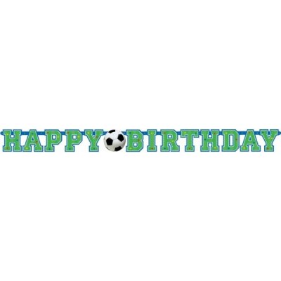 Amscan Fotbalový narozeninový banner Happy Birthday 1 3 m x 10 2 cm – Zbozi.Blesk.cz