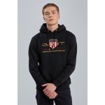 Gant MIKINA GANT ARCHIVE SHIELD HOODIE černá – Zboží Mobilmania