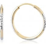 Lillian Vassago Kruhové náušnice z kombinovaného zlata 1,8 cm LLV06-GER105 – Zboží Mobilmania