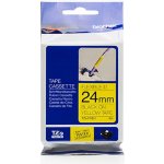 Brother TZE-FX651, černý tisk žlutý podklad 8 m x 24 mm – Zbozi.Blesk.cz