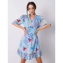 Italy Moda letní vzorované šaty světle modré