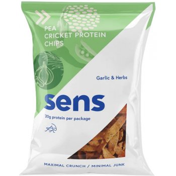 Sens Foods Proteinové chipsy s cvrččím proteinem Česnek & bylinky 80 g