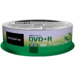 Sony DVD+R 4,7GB 16x, cakebox, 25ks (25DPR47SP) – Zboží Živě
