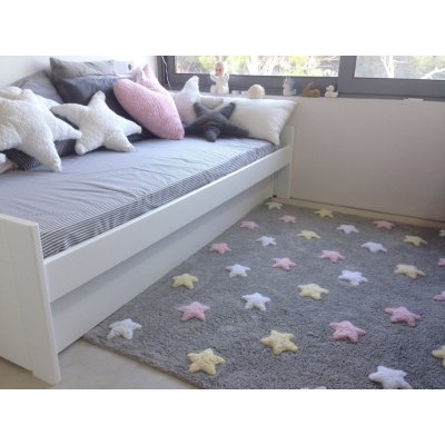 Lorena Canals Tricolor Stars Grey-Pink