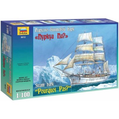 Zvezda Model Kit loď 9012 Steam Bark Pourquoi Pas 1:100 – Zboží Dáma