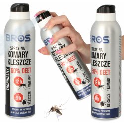 Bros 50% Deet spray proti komárům a klíšťatům 180 ml