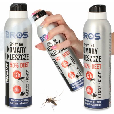 Bros 50% Deet spray proti komárům a klíšťatům 180 ml – Zboží Mobilmania