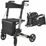 Goleto Čtyřkolové černo-šedé chodítko pro seniory Rollator – Zboží Mobilmania