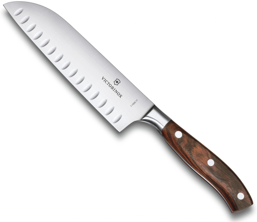 Victorinox Japonský nůž Santoku s výbrusy Grand Maître dřevo 17 cm