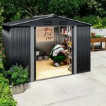 Gardebruk Zahradní domek s podstavcem XXL 260x205x180cm antracit – Zboží Dáma
