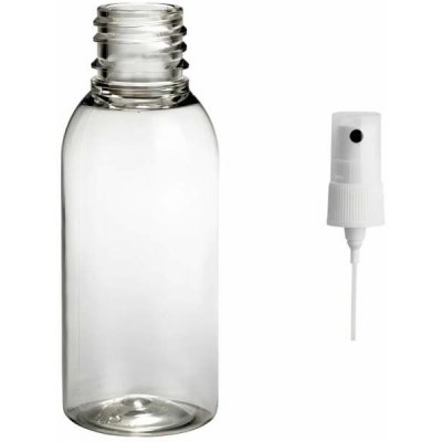 Via Plastová lahvička čirá s bílým kosmetickým rozprašovačem 35 ml – Zbozi.Blesk.cz