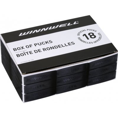 Winnwell hokejový puk černý oficiální 18ks BOX – Zboží Dáma