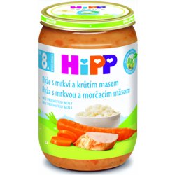 HiPP Bio Rýže s mrkví a BIO krůtím masem 220g