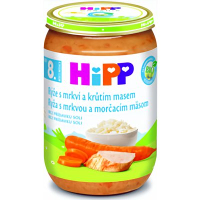 HiPP Bio Rýže s mrkví a BIO krůtím masem 220g – Zboží Mobilmania