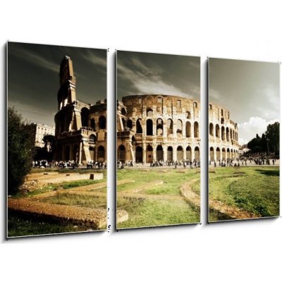 Obraz 3D třídílný - 90 x 50 cm - Colosseum in Rome, Italy Koloseum v Římě, Itálie – Zbozi.Blesk.cz