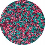 4Cake Cukrové zdobení Florence No. 2 růžové, fialové a modré 50 g – Zboží Dáma