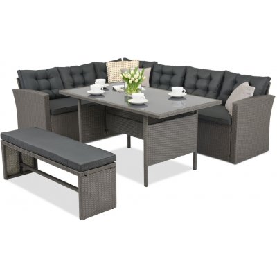 Garden Point GAP408 Zahradní technorattanový nábytek Latina 8 antracit – Sleviste.cz