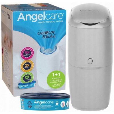 Angelcare Koš na pleny šedý s náplní – Sleviste.cz