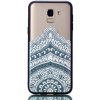 Pouzdro a kryt na mobilní telefon Samsung Pouzdro JustKing plastové embosované lotus Samsung Galaxy J6 2018 - čiré