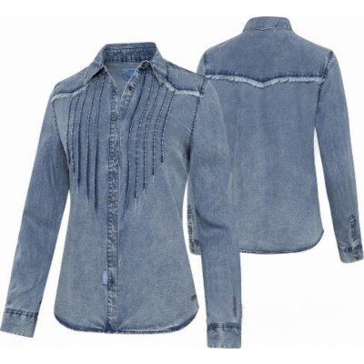 Stars & Stripes Košile westernová Blue dámská blue – Zboží Dáma