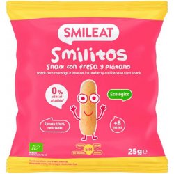 SMILEAT BIO kukuřičné křupky banán a jahoda 25 g