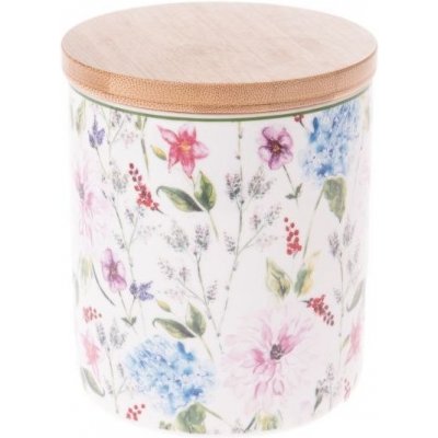 Flower Garden Porcelánová dóza s bambusovým víkem 600 ml – Zbozi.Blesk.cz