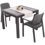 DEOKORK Zahradní ratanová sestava KARA MINI 1+2 (antracit) – Hledejceny.cz