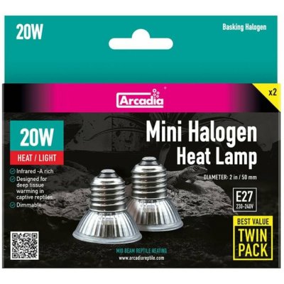 Arcadia Mini Halogen Heat Lamp 20 W 2 ks – Zboží Dáma