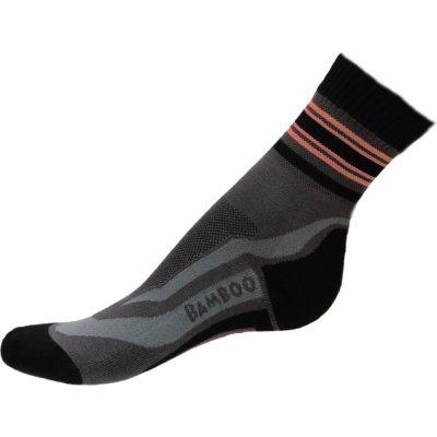 Bambusové sportovní ponožky černo-oranžové