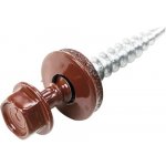 Šroub farmářský samořezný 4,8x20mm Lakovaný RAL 8017 hnědá čoko s pogumovanou podložkou – Hledejceny.cz