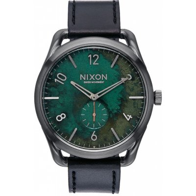 Nixon C45 Leather Gun Metal Green Oxyde – Zbozi.Blesk.cz