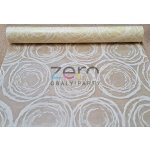 Fólie dekorační 40 cm x 200 cm - krémová s ornamenty – Zboží Živě