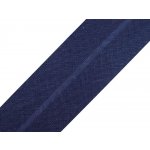 Prima-obchod Šikmý proužek bavlněný šíře 30 mm zažehlený, barva 529 753 modrá temná – Zboží Mobilmania