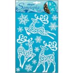 Anděl Samolepky sobi se sněhovým efektem s glitry 26 x 18,5 cm 10505 – Hledejceny.cz