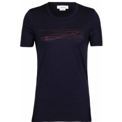 Icebreaker Tech Lite II SS tee Ski Stripes Midnight Navy