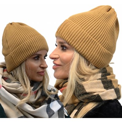 Fashionweek Módní dámská čepice beanie ZIZI-N1 Camel – Hledejceny.cz