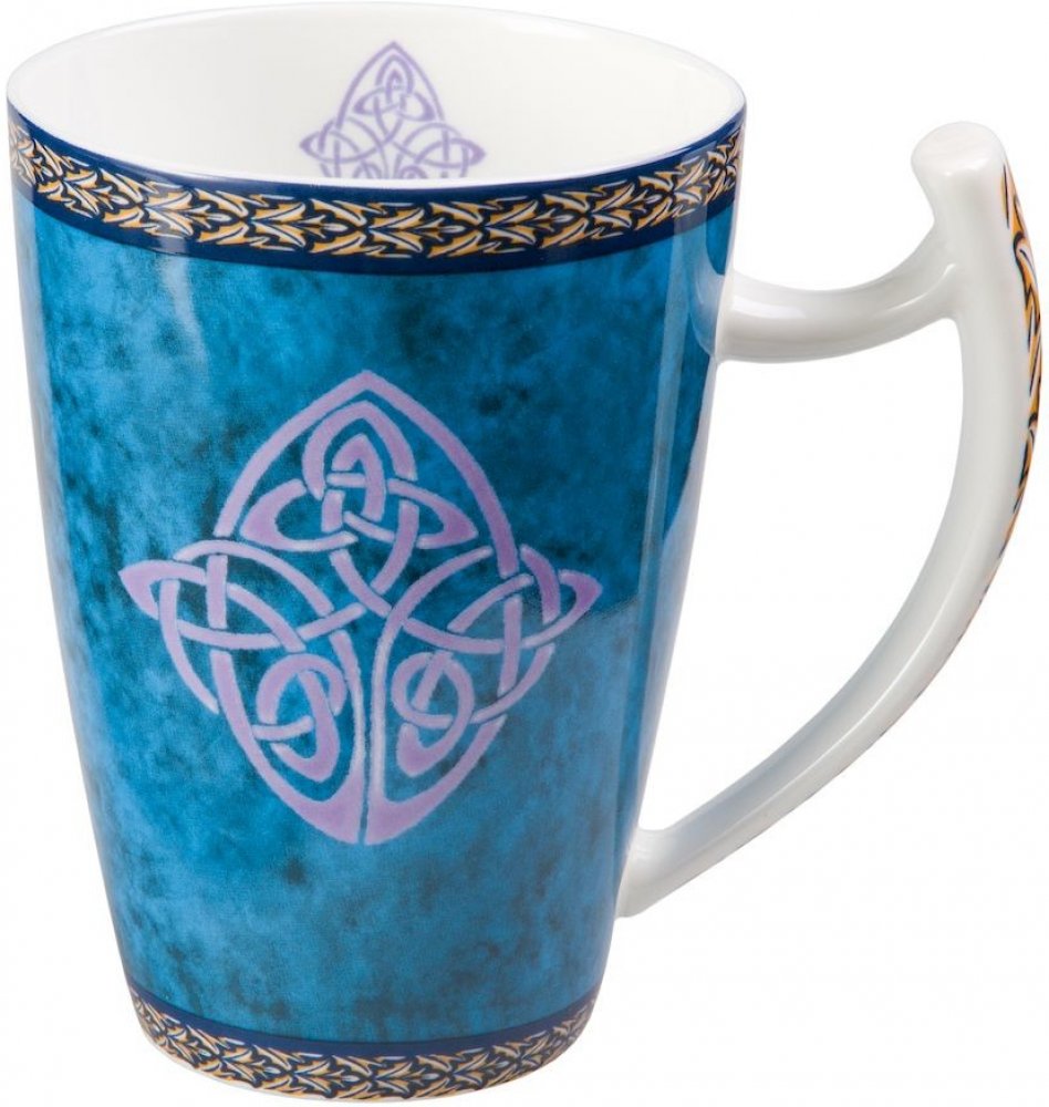 TeaLogic Celtic Fine Bone China porcelánový hrnek modrý keltský uzel 500 ml  | Srovnanicen.cz