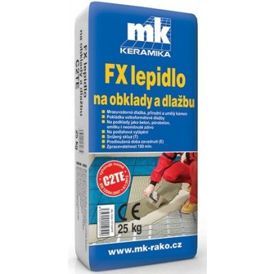 MK C2 FX lepidlo na obklady a dlažbu (C2TE) mrazuvzdorné 25 kg od 333 Kč -  Heureka.cz