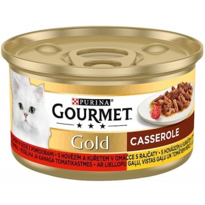 Gourmet Gold hovězí & kuře v rajč. omáčce 24 x 85 g