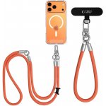 Tech-Protect C10S Rope Crossbody šňůrka na telefon s poutkem na zápěstí - ORANGE/TITANIUM – Hledejceny.cz