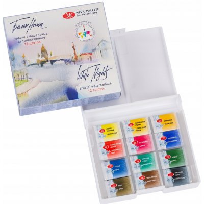 Akvarelové barvy White Nights 12 dílný set – Sleviste.cz