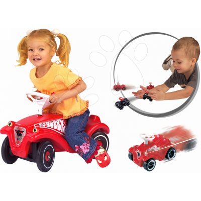 BIG 01303-1 Bobby Classic s klaksónom červené+červené autíčko Mini Bobby Classic na naťahovanie – Hledejceny.cz