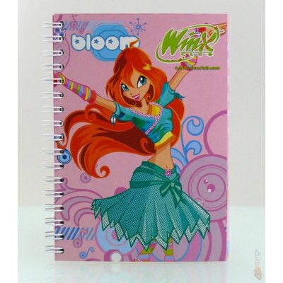 Winx malý poznámkový blok A6 Holka bloom 040639