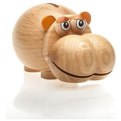 Dřevěná pokladnička Hroch přírodní dub – Zbozi.Blesk.cz