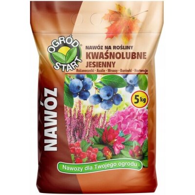 Ogród Start Podzimní hnojivo pro kyselomilné rostliny borůvky rododendrony 5 kg – Hledejceny.cz