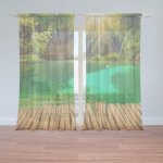 Sablio Záclony Jezírko s vodopádem: 2ks 150x250cm – Hledejceny.cz